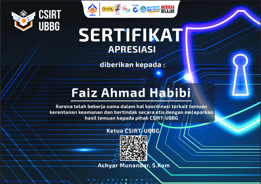 Sertifikat UB